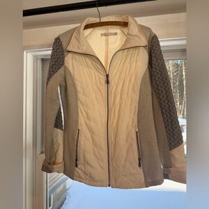 Women's Cream and Gray Jacket